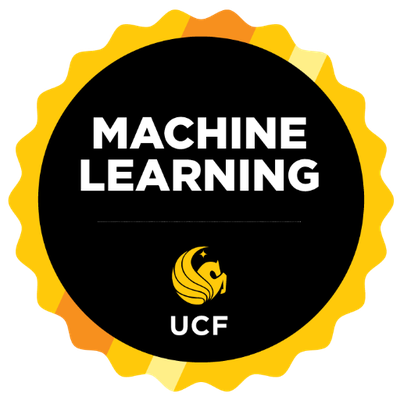 UCF Machine Learning Badge.